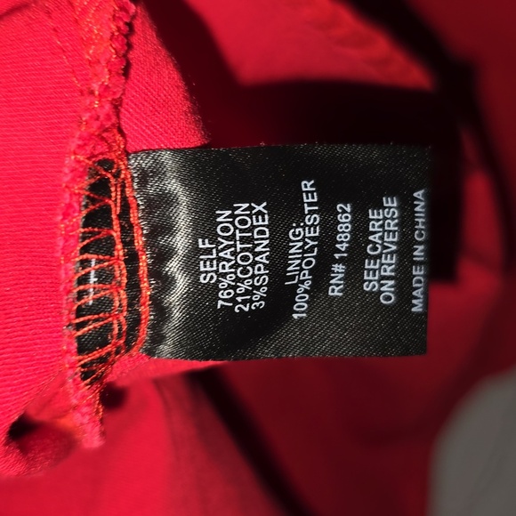 TORRID Tank Top Zipper Back Rayon Cotton Spandex Red Adjustable Straps Size 6 - Picture 10 of 15